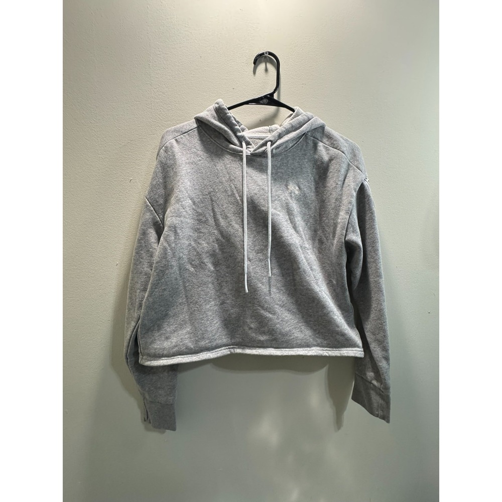 UNDER ARMOUR CROPPED HOODIE - SIZE SMALL - GREY